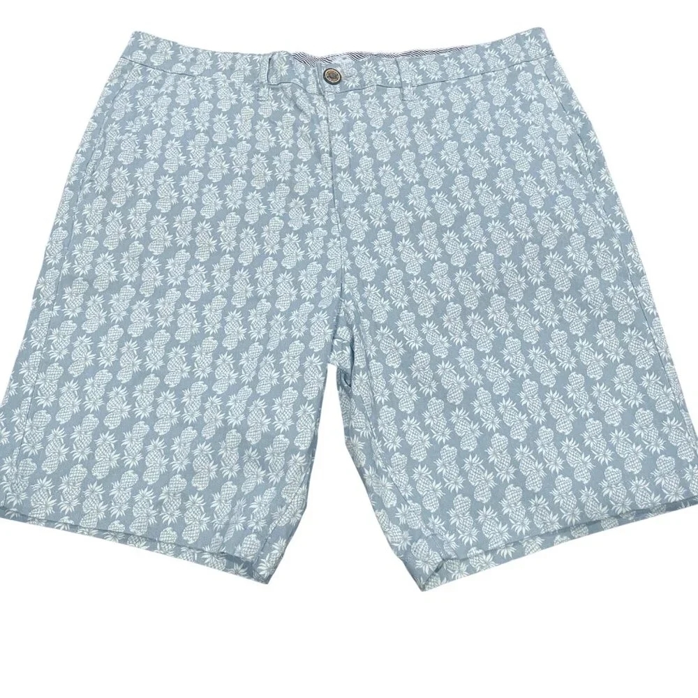 NWT Jachs NY Sz 32 Pineapple Shorts Blue Stretch 9" Chino 9" Bleecker Stitch Fix
